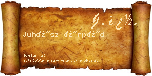 Juhász Árpád névjegykártya