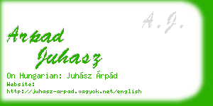 arpad juhasz business card