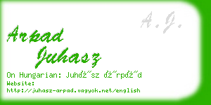 arpad juhasz business card